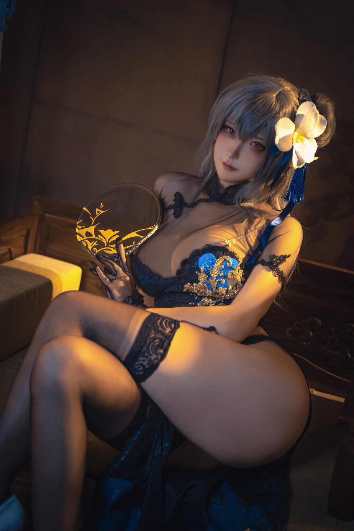 Seya狮砸 碧蓝航线 路易九世 旗袍 COS写真