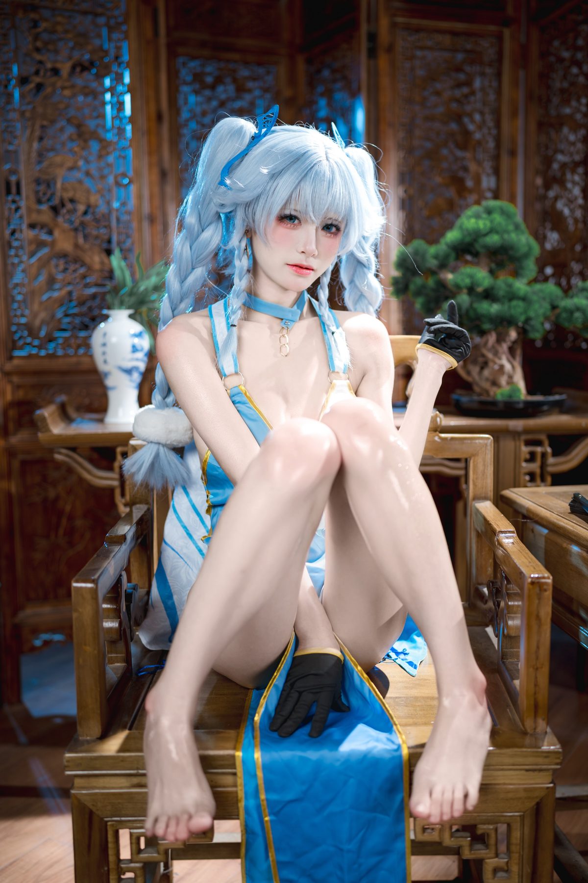 九柒喵 翠雀媚 COS写真