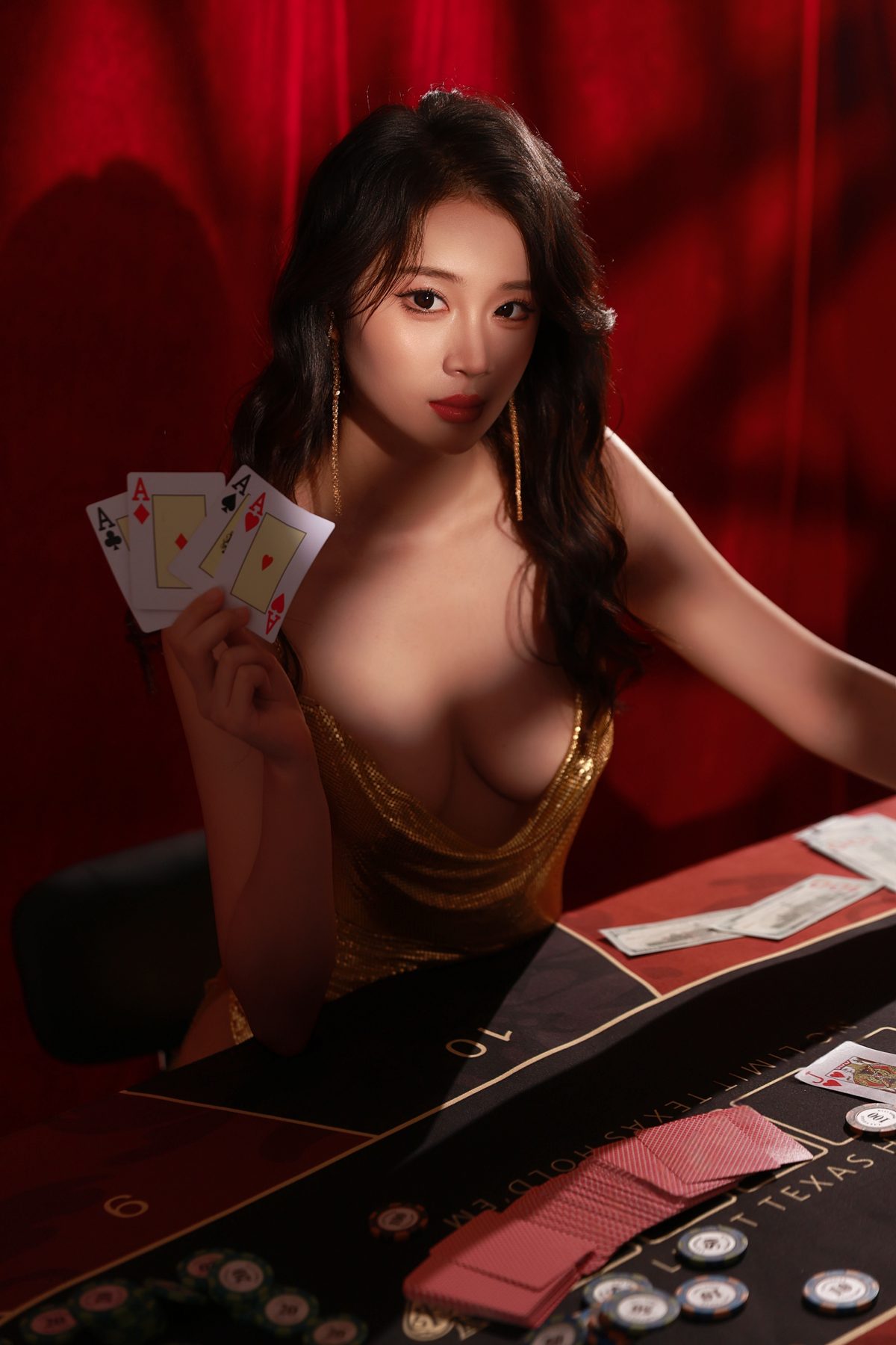 南乔 赌场女郎 COS写真