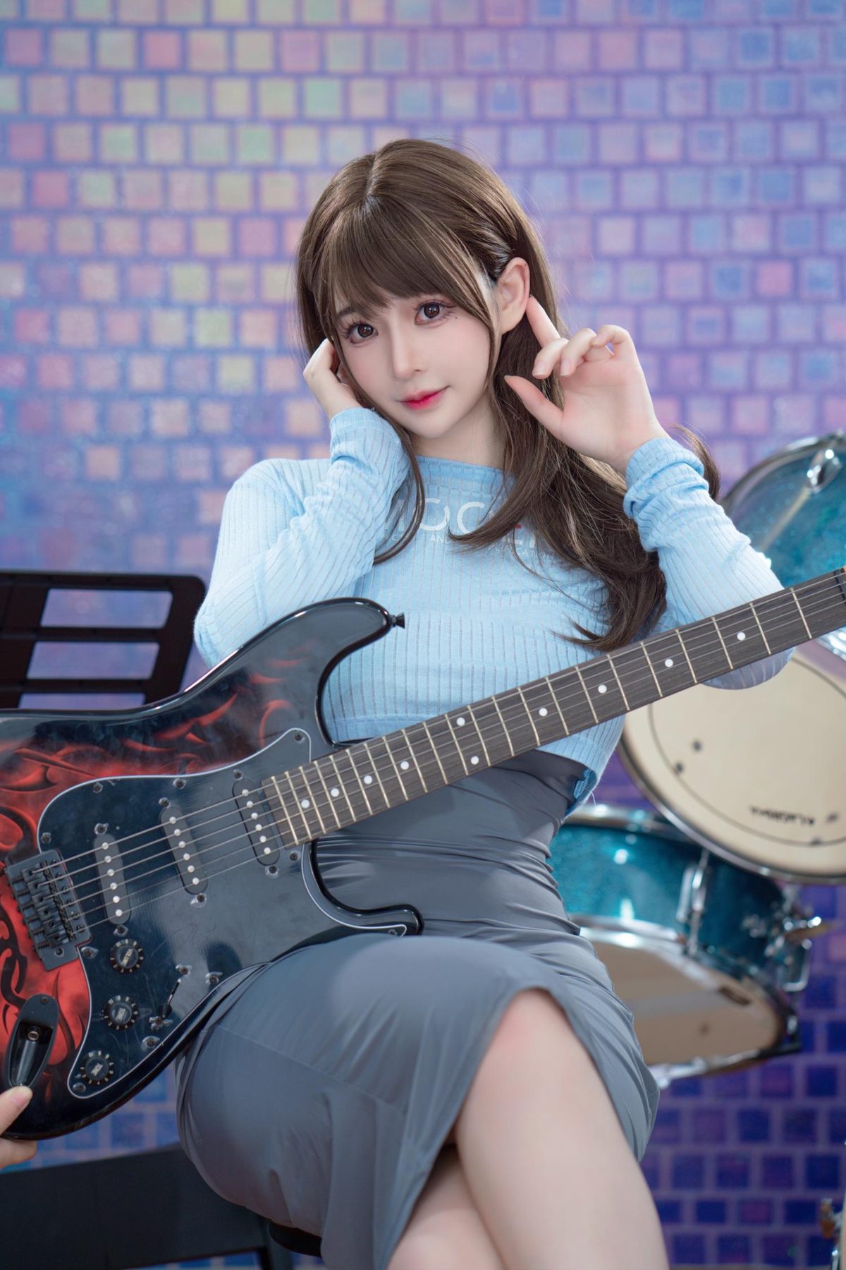 叉子宝宝 吉他妹妹 COS写真