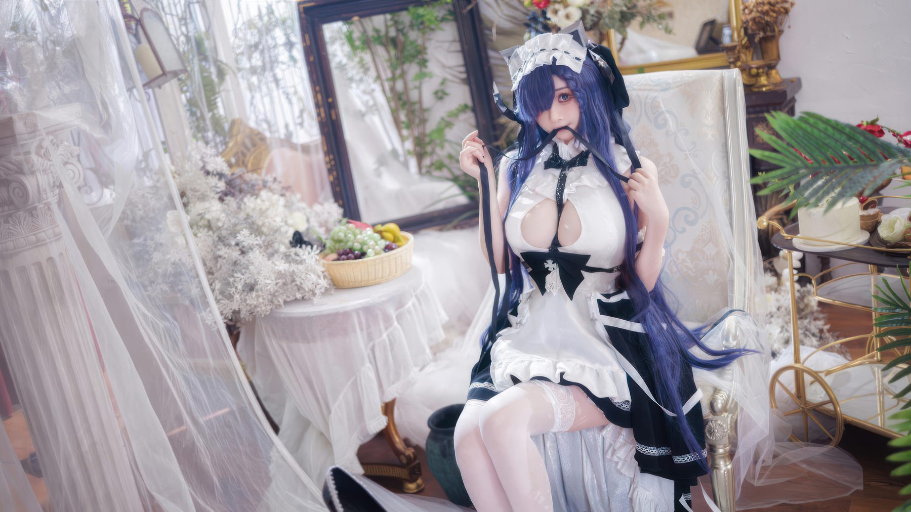 叉子宝宝 舰长图 碧蓝航线·奥古斯特女仆 COS写真