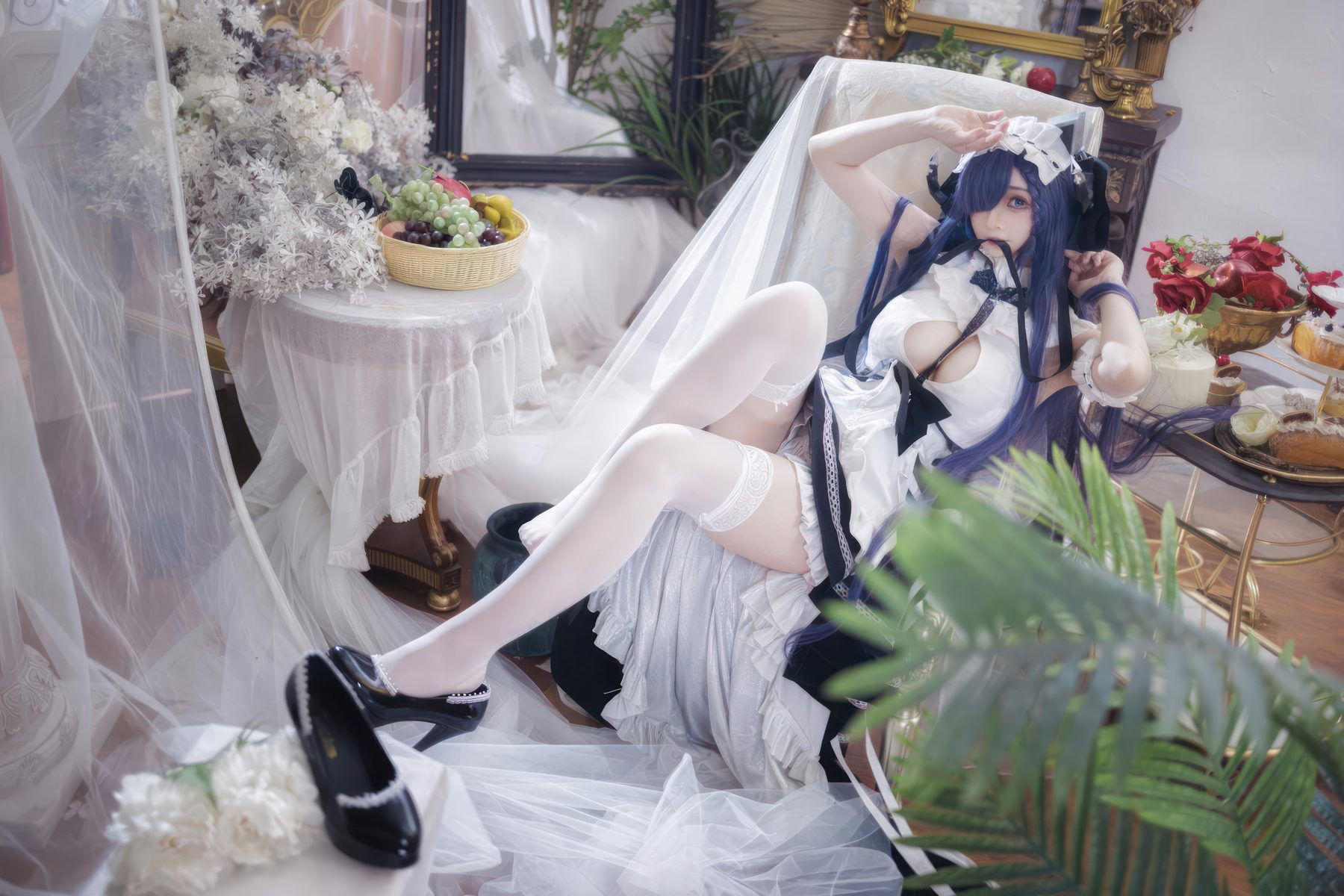 叉子宝宝 舰长图 碧蓝航线·奥古斯特女仆 COS写真