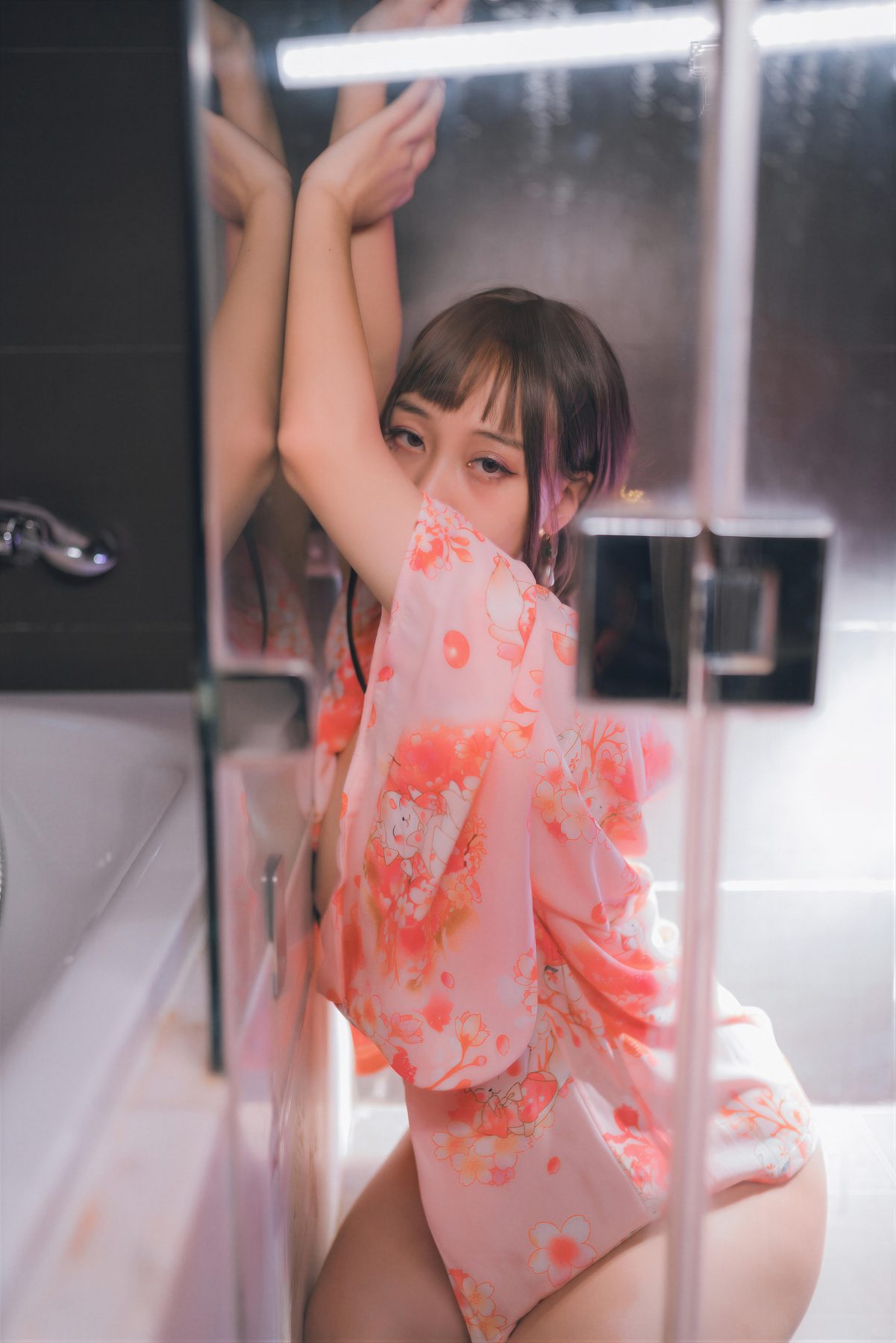 浅安安 粉色和服 COS写真