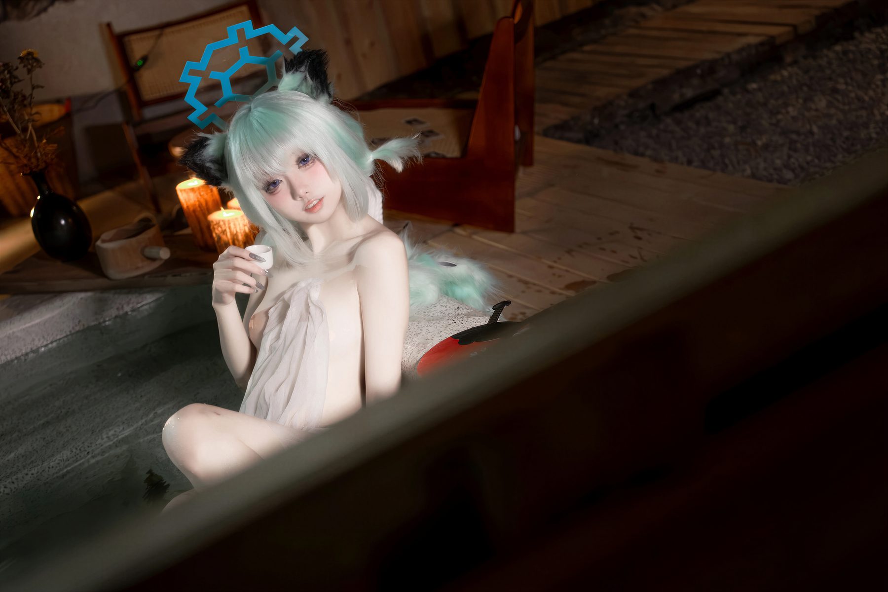 纸悦Etsu cosplay写真_蔚蓝档案时雨温泉合集 | 纸悦Etsu COS时雨全套图包 [63P-1GB]