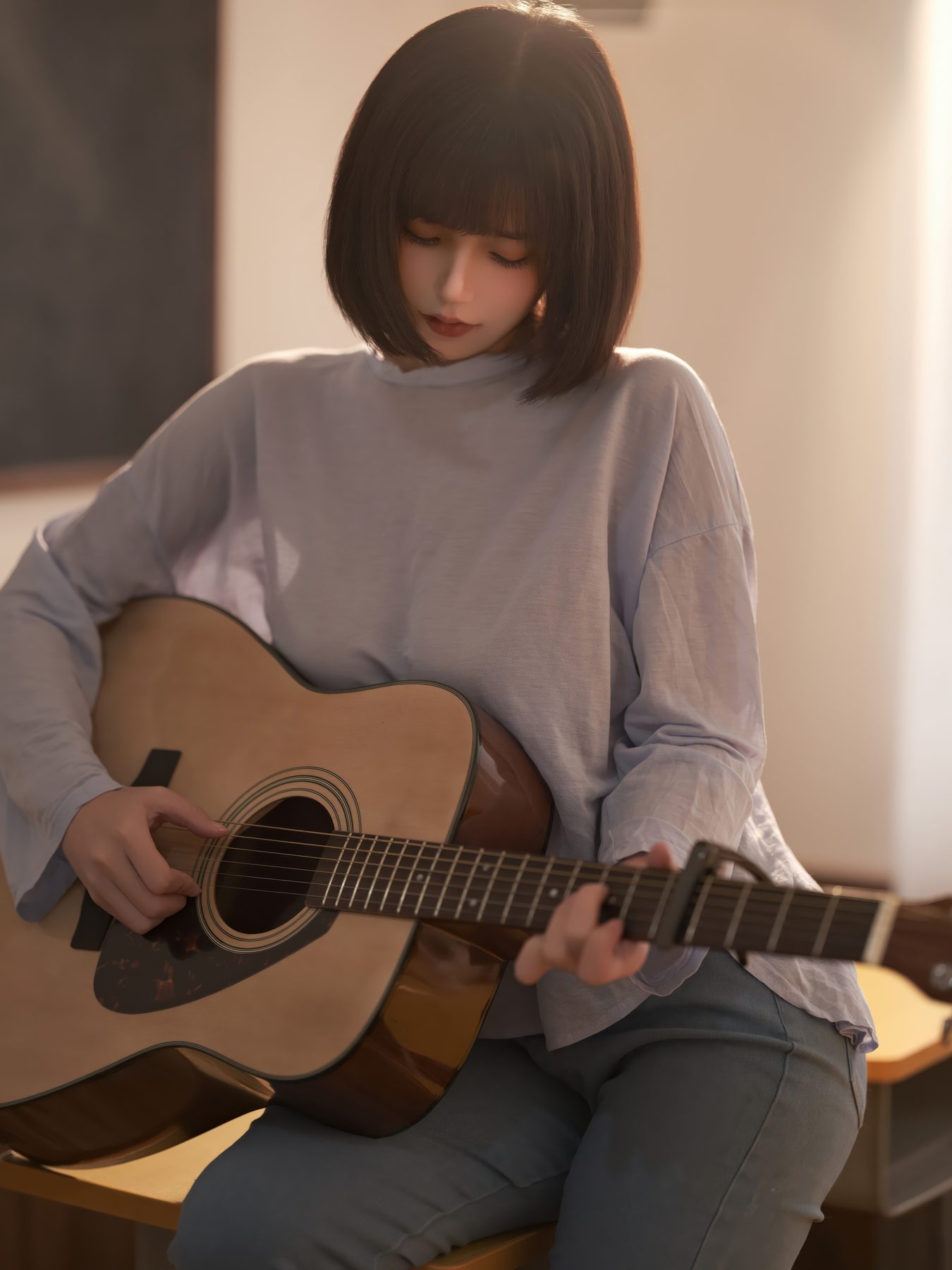 小仓千代w Patreon订阅 吉他少女 COS写真