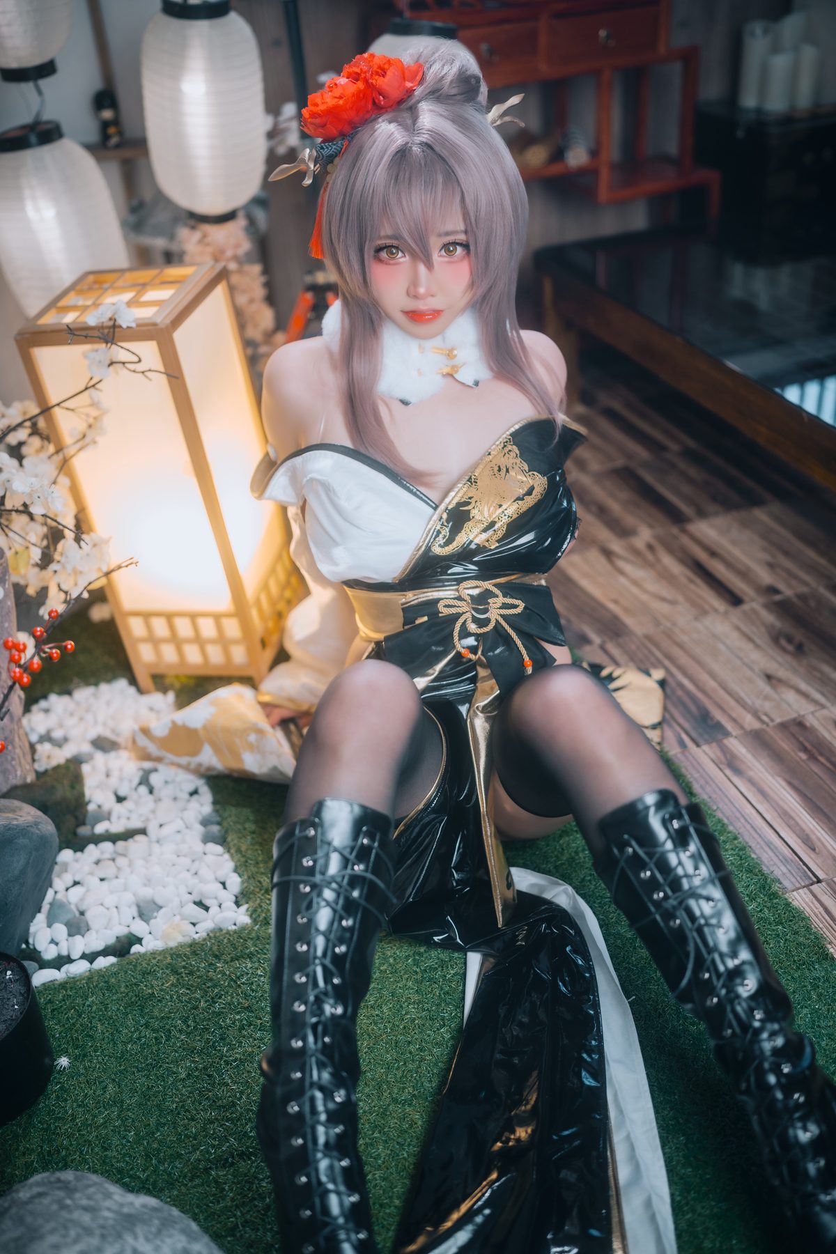 DJAWA Photo YuRa Nikke Noir Black Rabbit COS写真