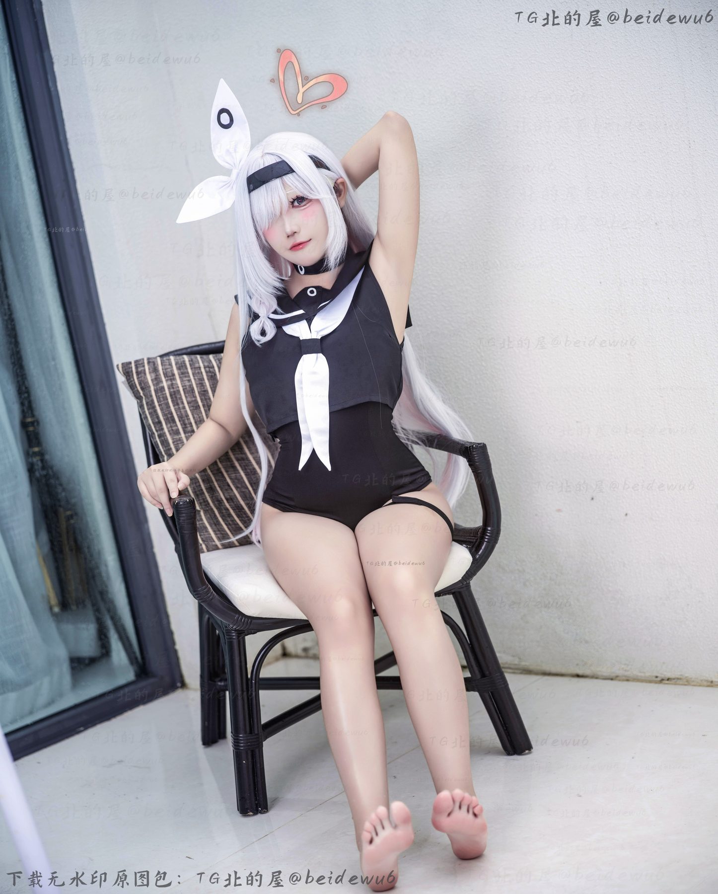 坠星大聪明 普拉娜泳装 Plana Swimsuit 蔚蓝档案 COS写真