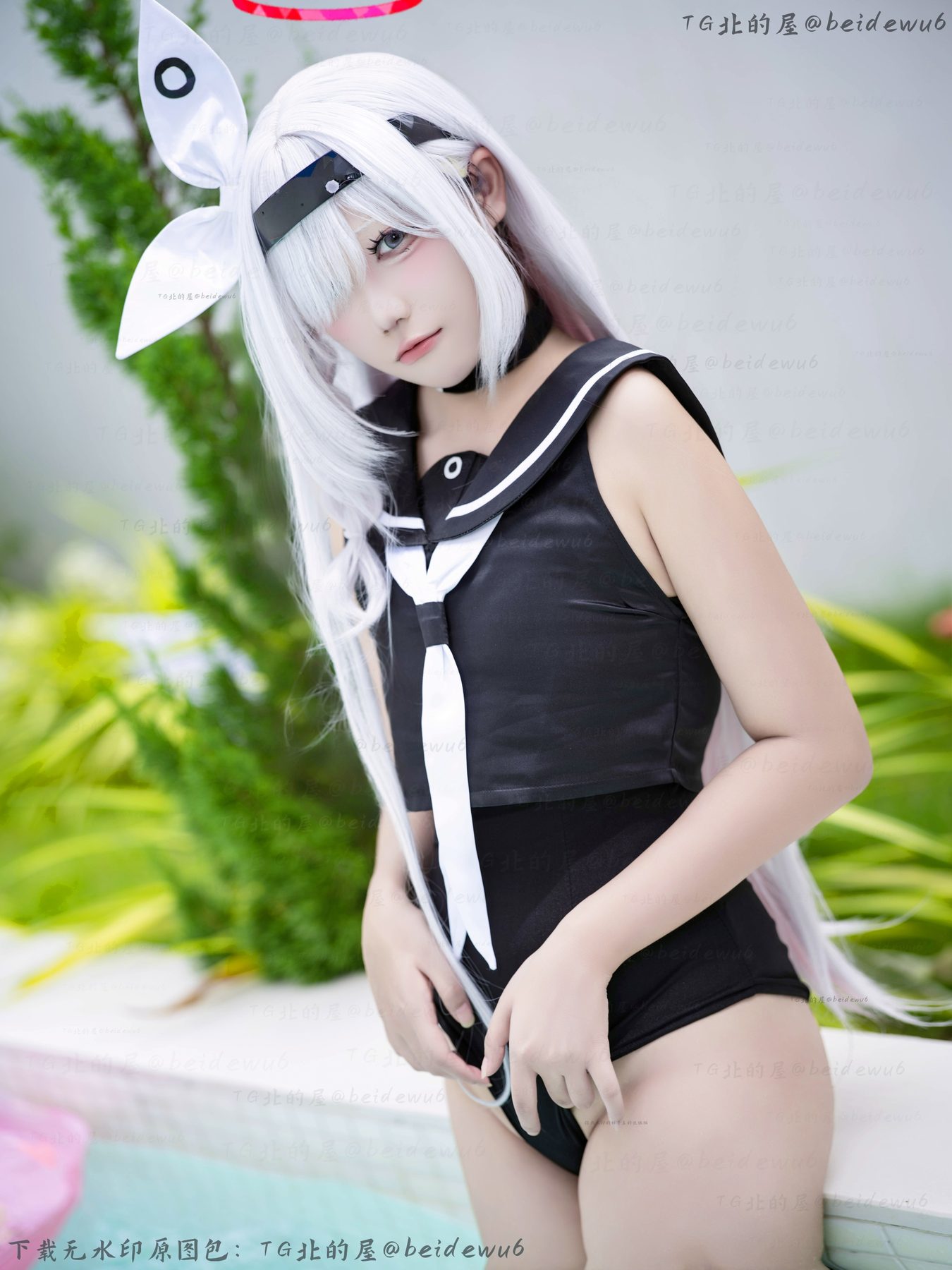 坠星大聪明 普拉娜泳装 Plana Swimsuit 蔚蓝档案 COS写真