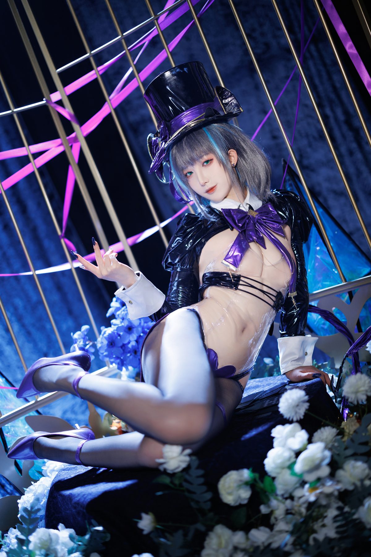 封疆疆v 柴郡魔术师 绚烂夜梦 COS写真