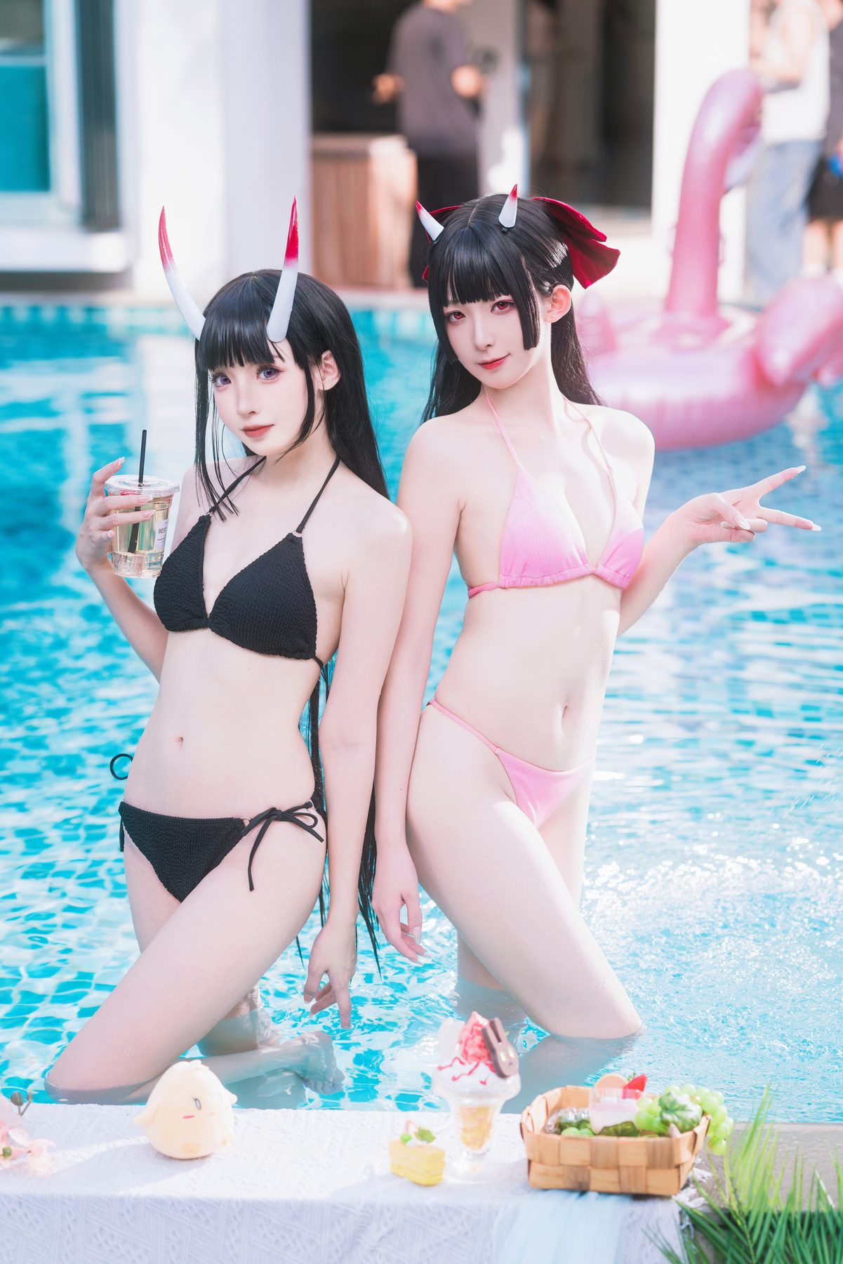 封疆疆v&祖木子 能代x酒匂泳装 COS写真