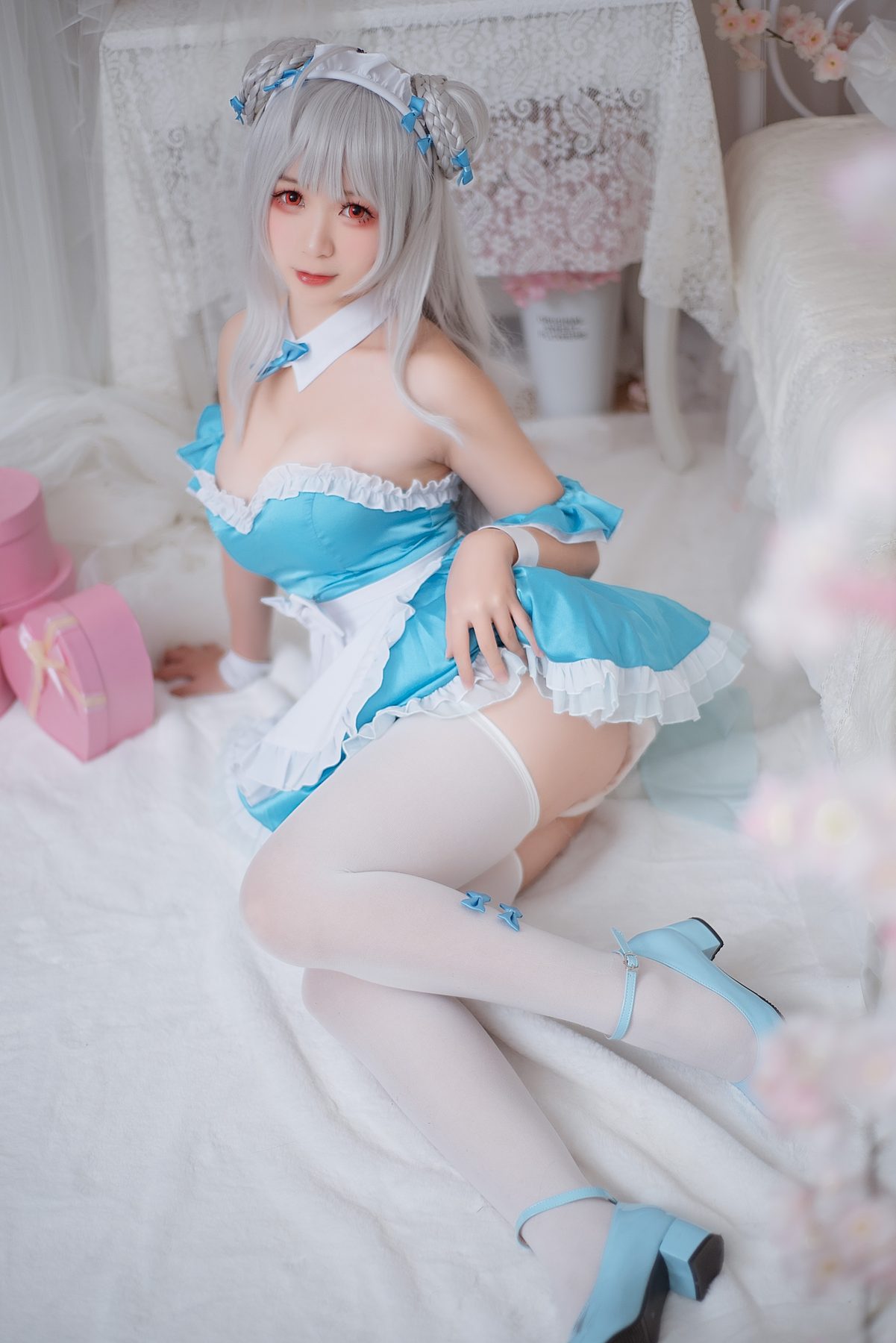 樱落酱 小天鹅女仆 COS写真