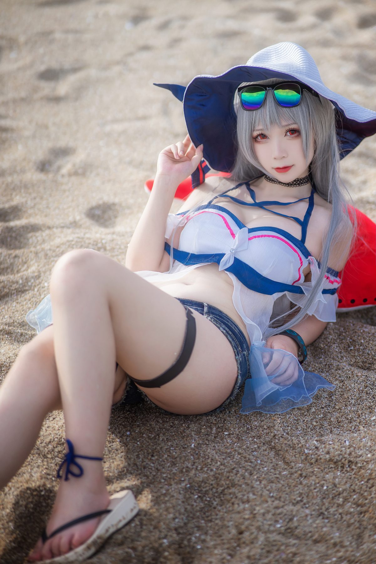 樱落酱 斯卡蒂泳装 COS写真