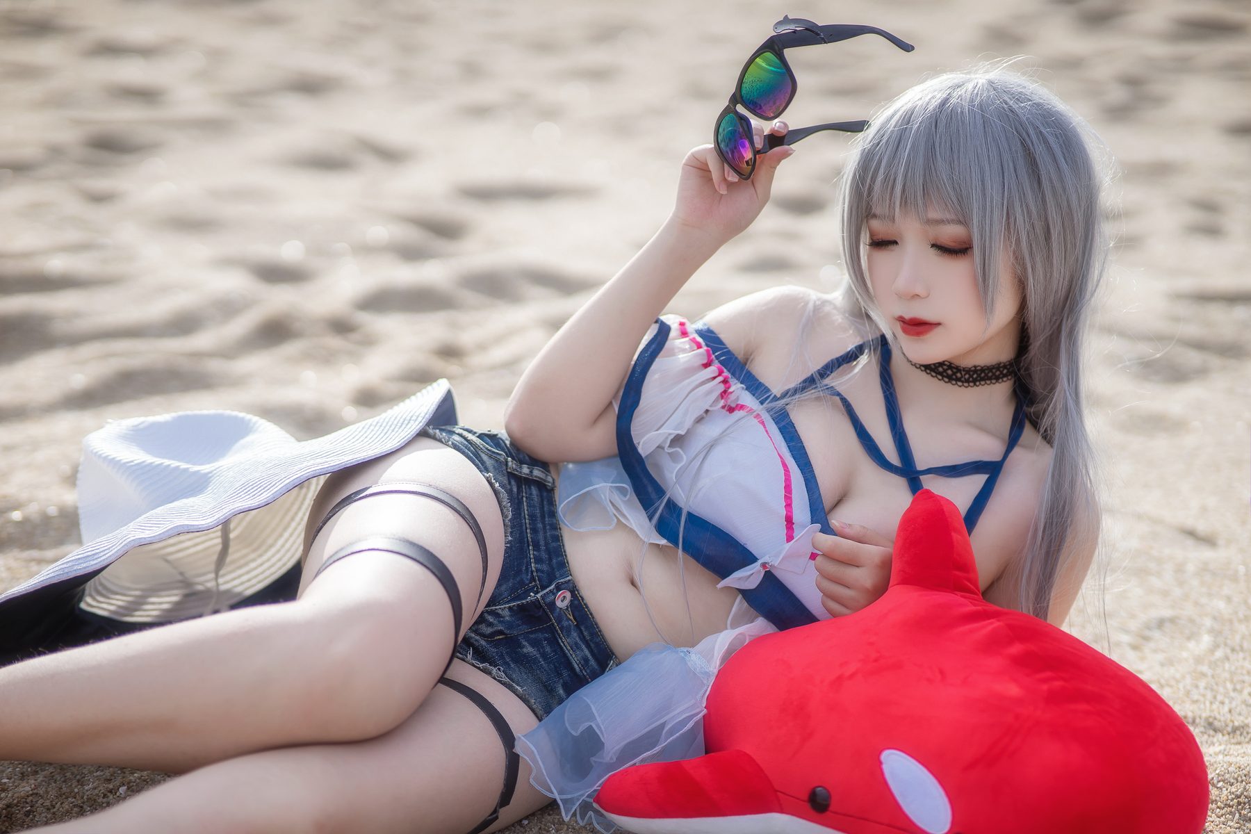 樱落酱 斯卡蒂泳装 COS写真
