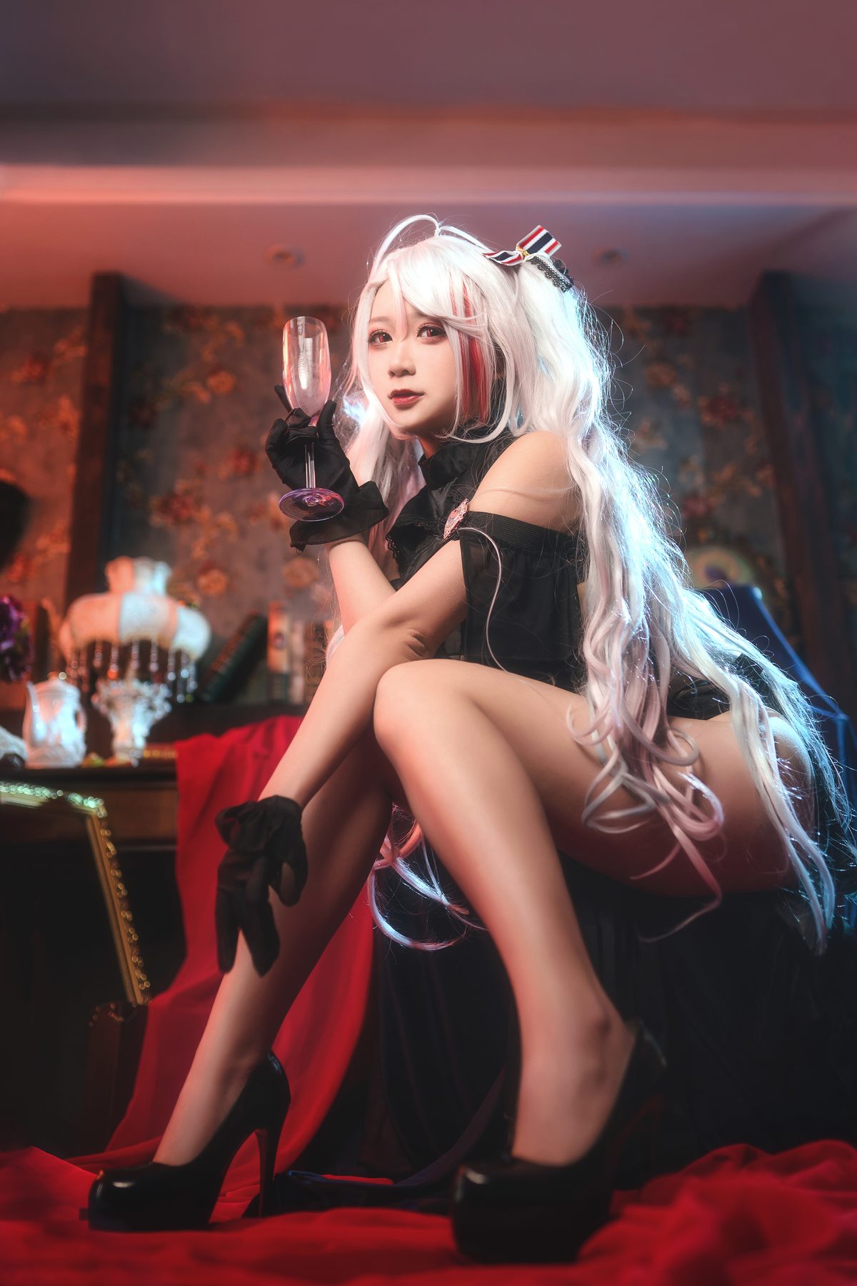 樱落酱 欧根礼服 COS写真
