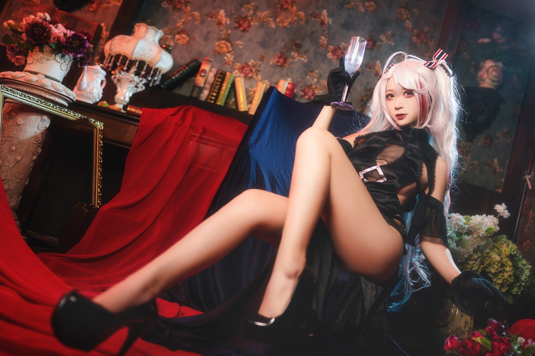 樱落酱 欧根礼服 COS写真