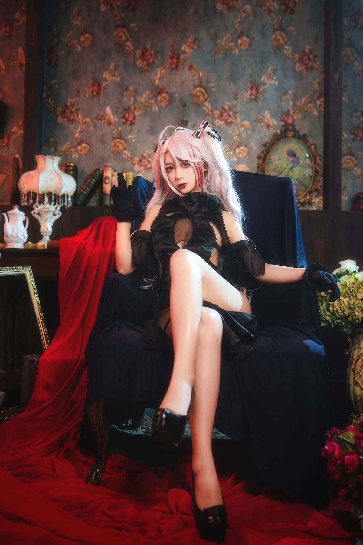 樱落酱 欧根礼服 COS写真