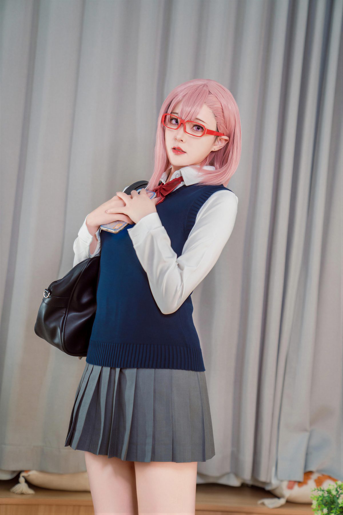 Natsuko夏夏子 5次元的诱惑-天乃莉莉纱校服 COS写真