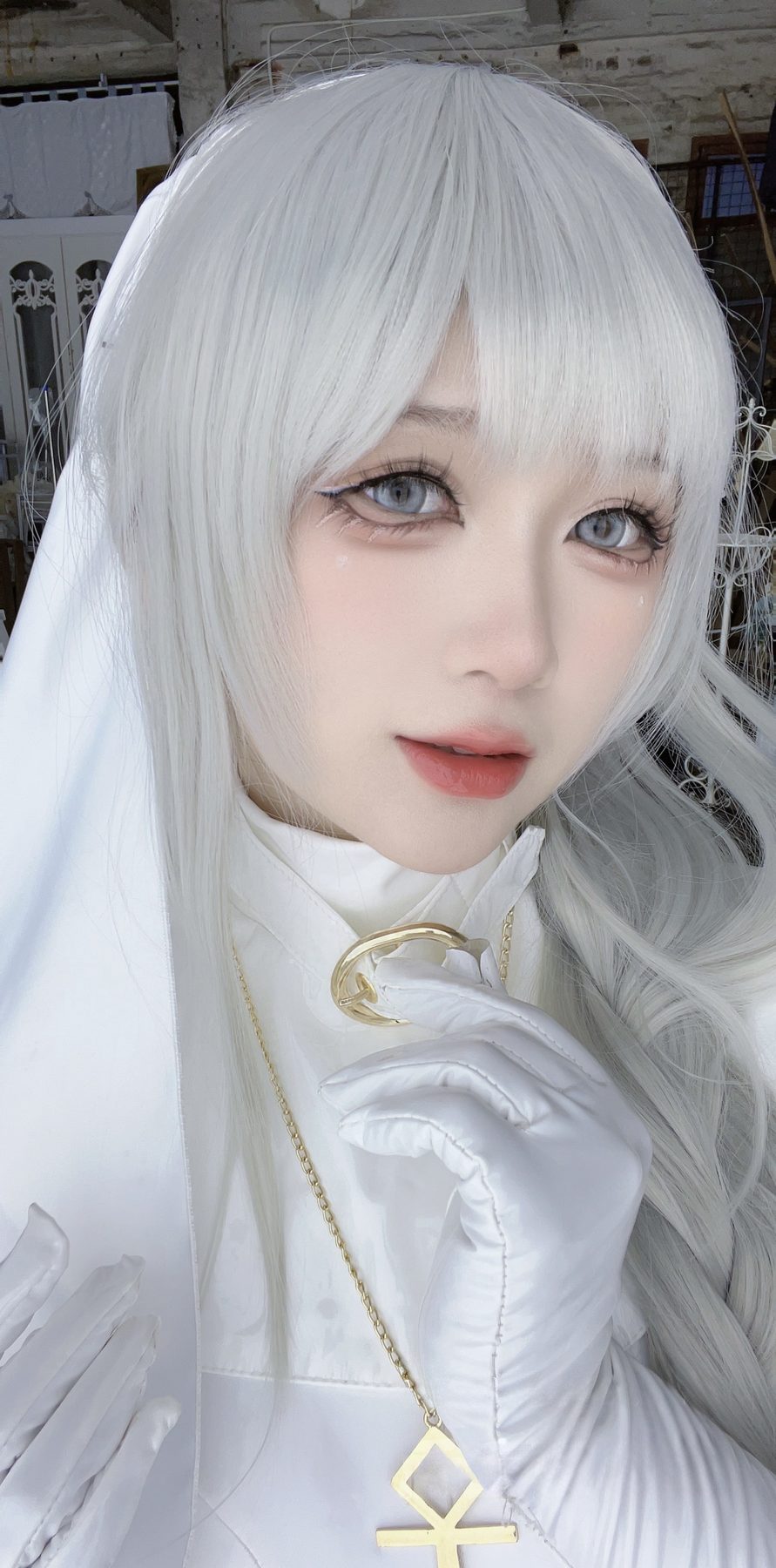 樱落酱w cosplay写真_纯白修女合集 | 樱落酱w COS纯白修女全套图包 [45P-288MB]