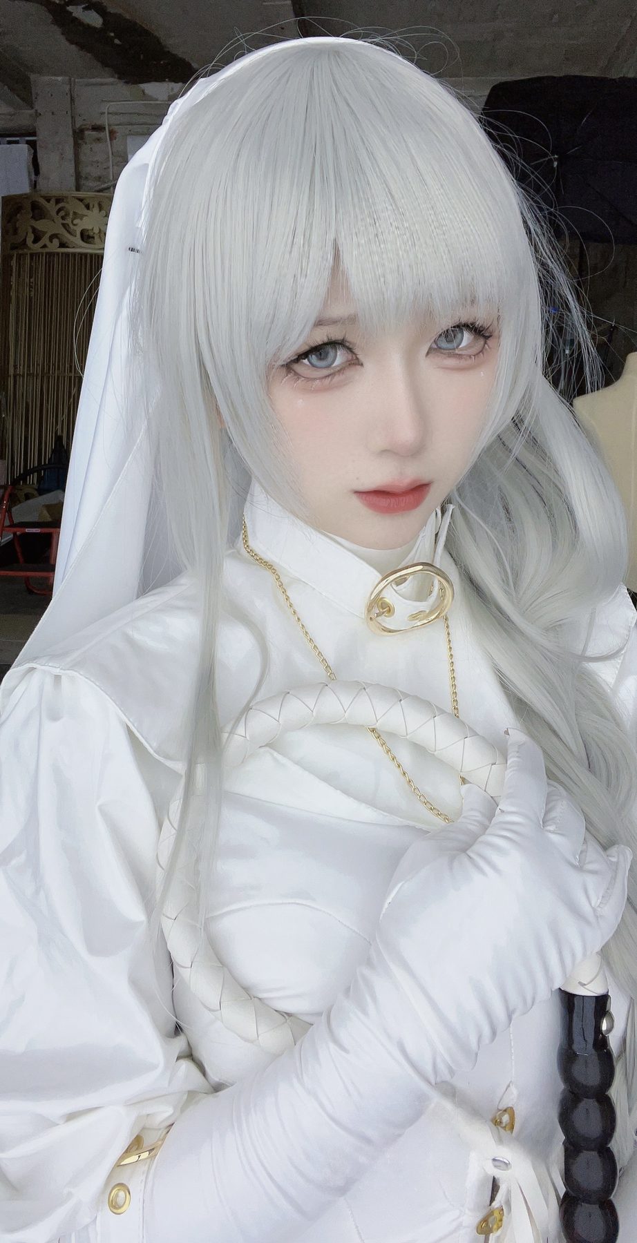 樱落酱w 纯白修女 COS写真