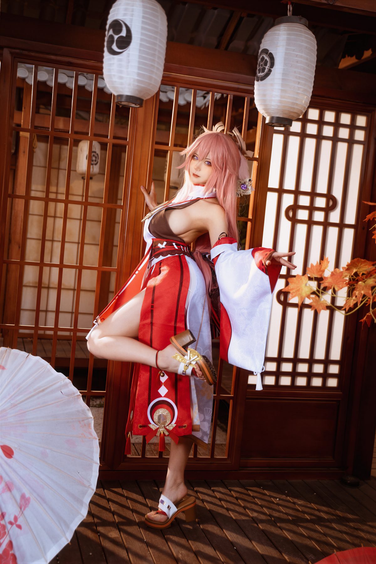 Seya-狮砸 cosplay写真_原神八重神子合集 | Seya-狮砸 COS八重神子全套图包 [12P]