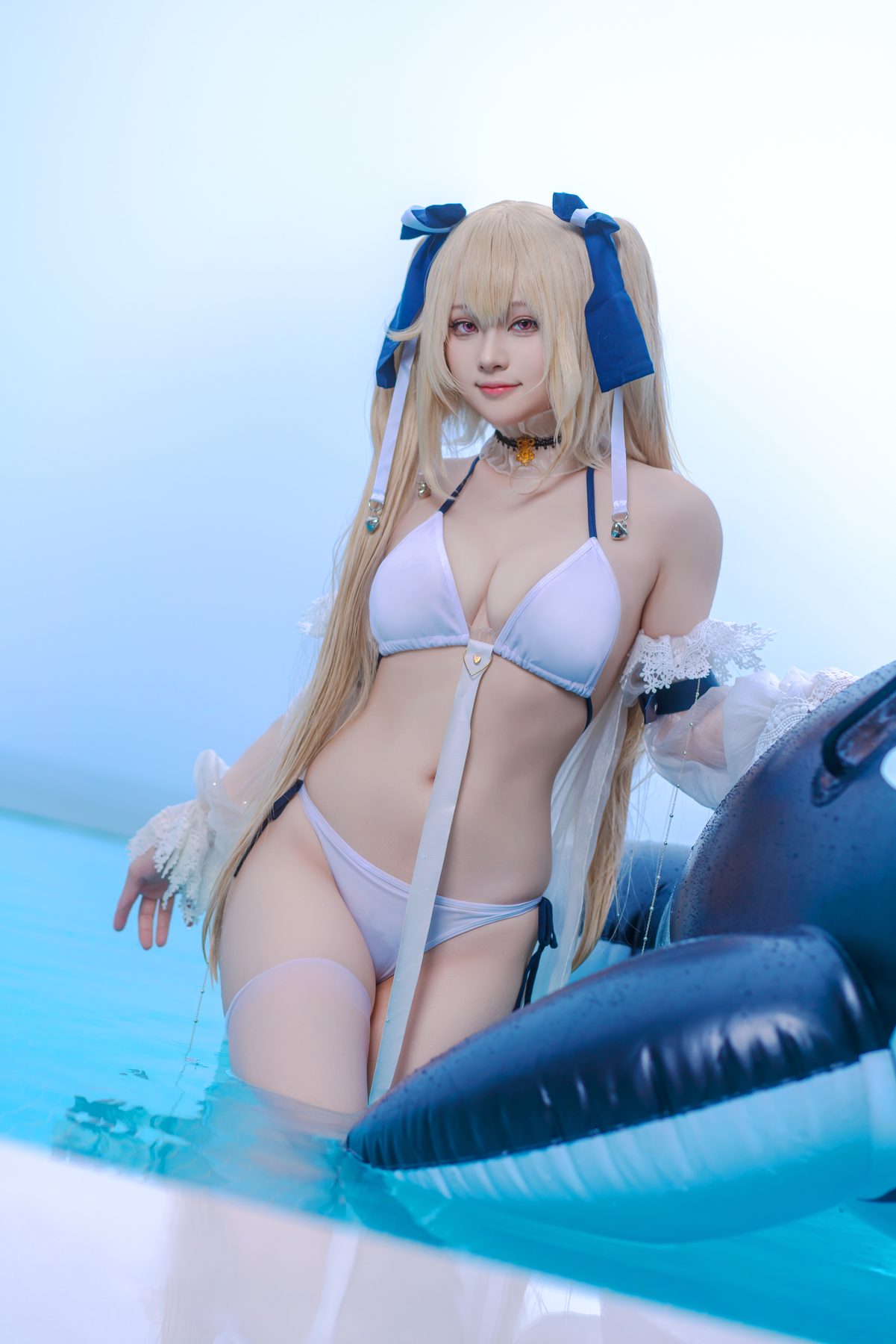 屿鱼Yukako 碧蓝航线·安克雷奇(泳装·皮肤) COS写真