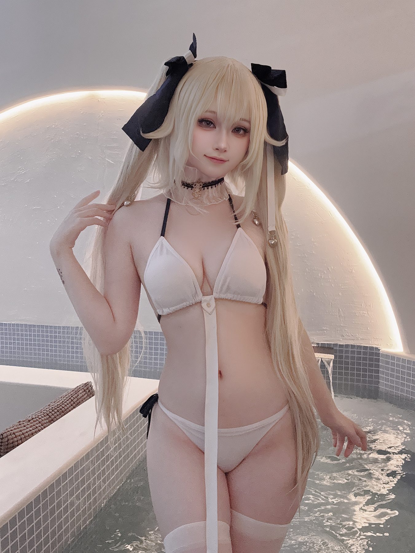 屿鱼Yukako 碧蓝航线·安克雷奇(泳装·皮肤) COS写真
