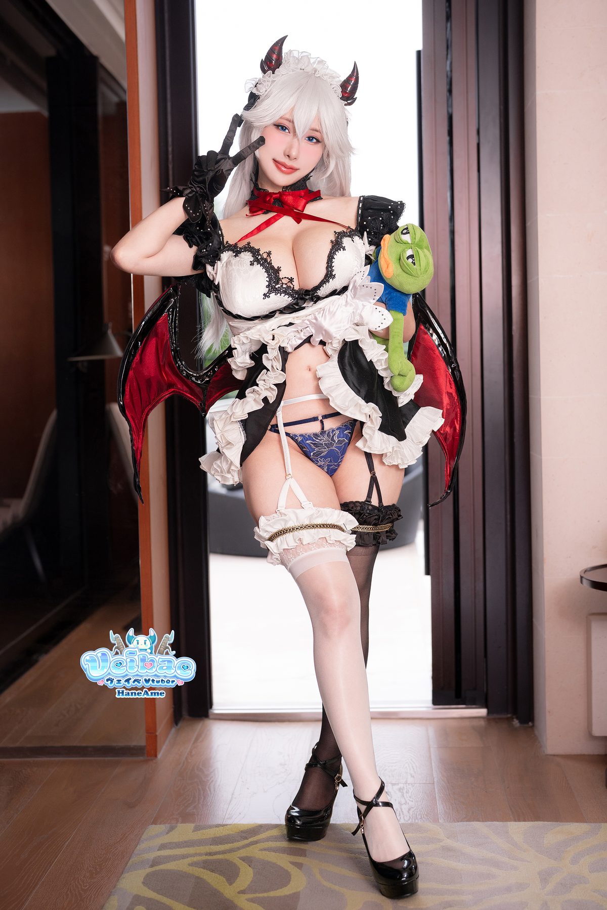 HaneAme雨波 Vtuber Veibae 恶魔女仆&龙娘 写真书 COS写真