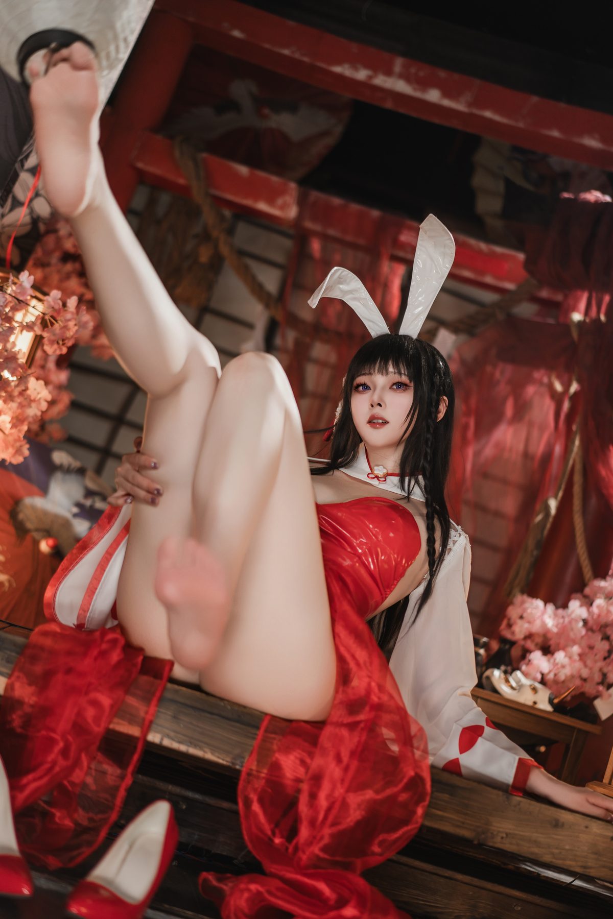 Natsuko夏夏子 碧蓝航线 大山巫女兔 COS写真