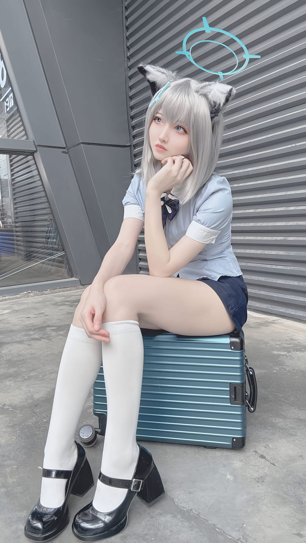 山崎怜 蔚蓝档案 砂狼白子 COS写真