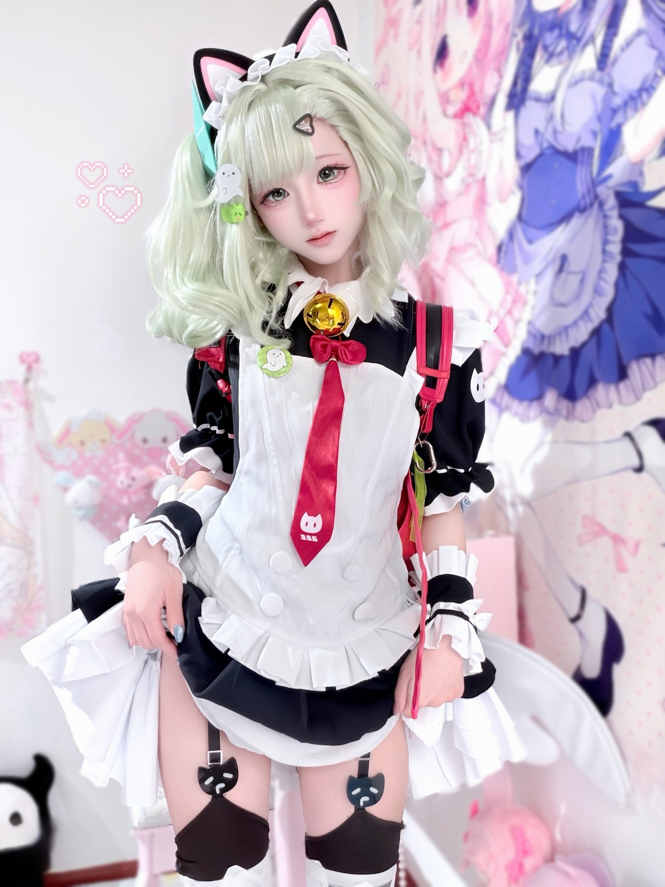 Reng 千夏女仆+小背心 COS写真