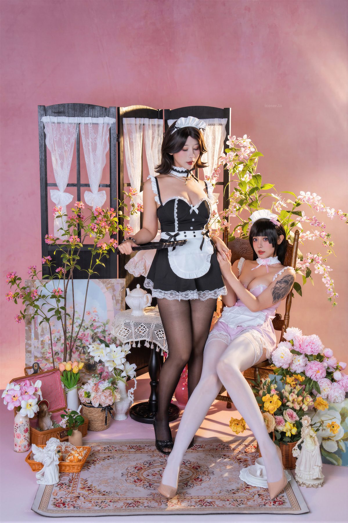 云溪溪 奈汐酱nice & 奶桃桃 侍花礼 COS写真