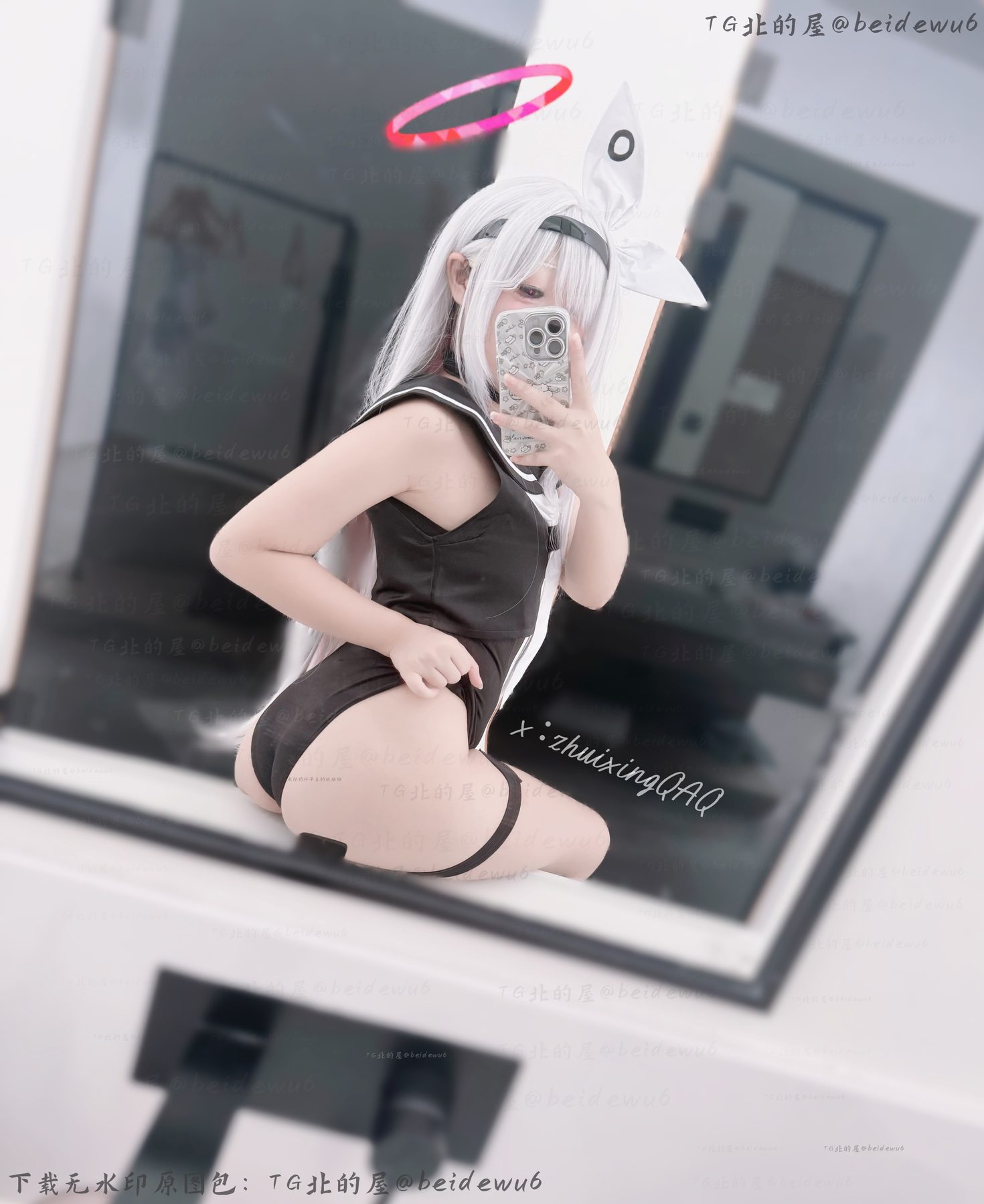 坠星大聪明 普拉娜泳装 Plana Swimsuit 蔚蓝档案 COS写真