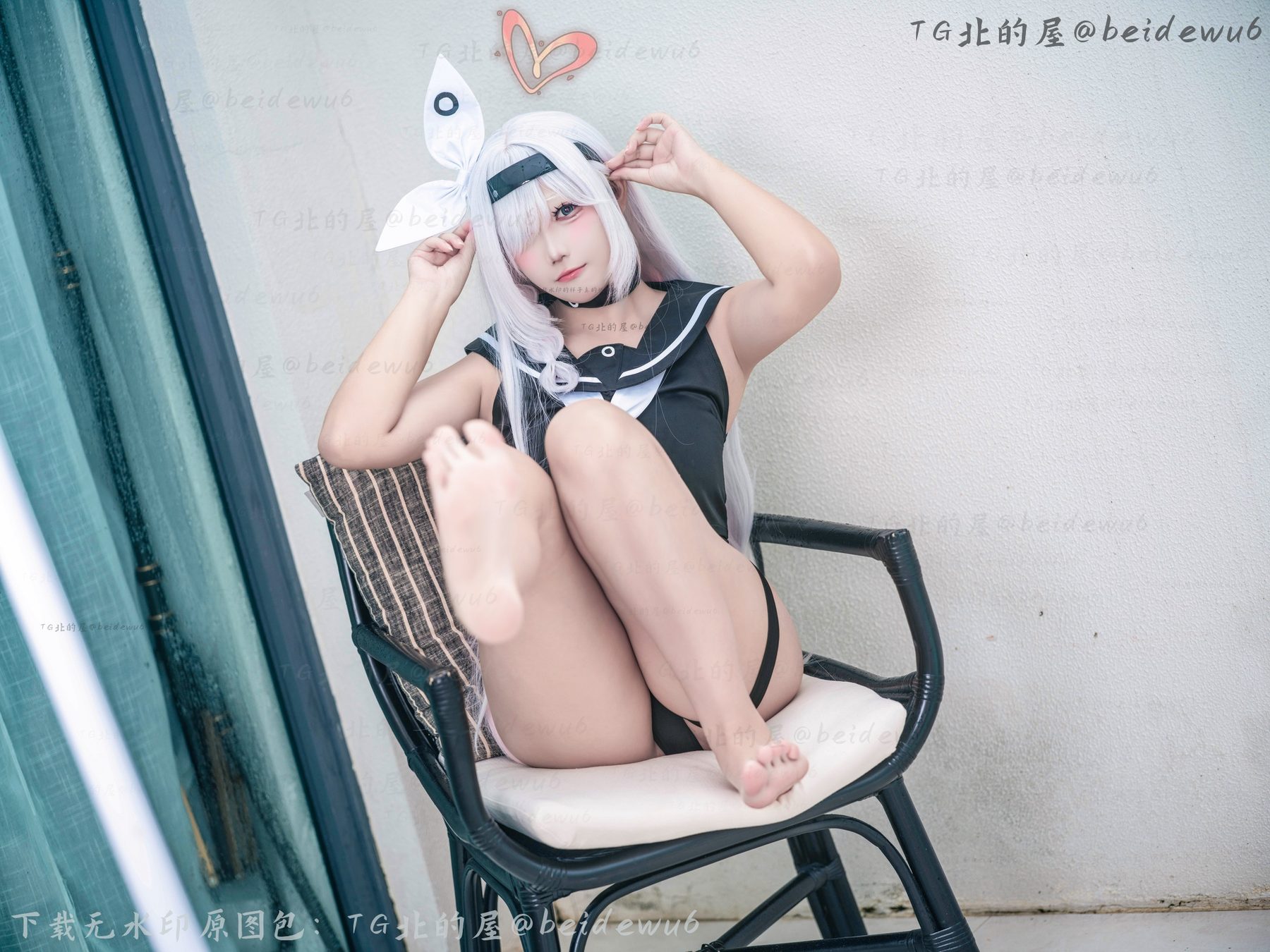 坠星大聪明 普拉娜泳装 Plana Swimsuit 蔚蓝档案 COS写真