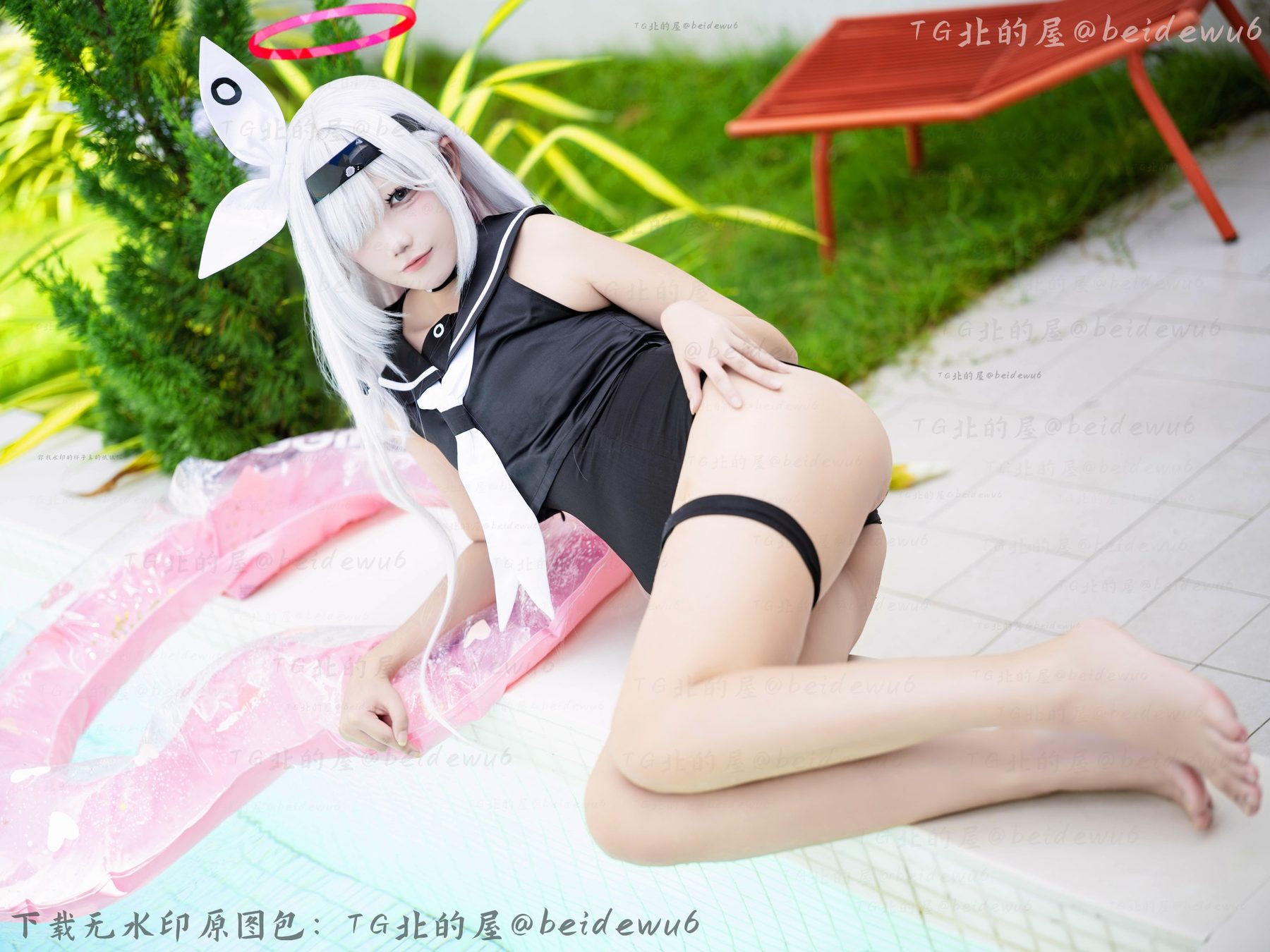 坠星大聪明 普拉娜泳装 Plana Swimsuit 蔚蓝档案 COS写真