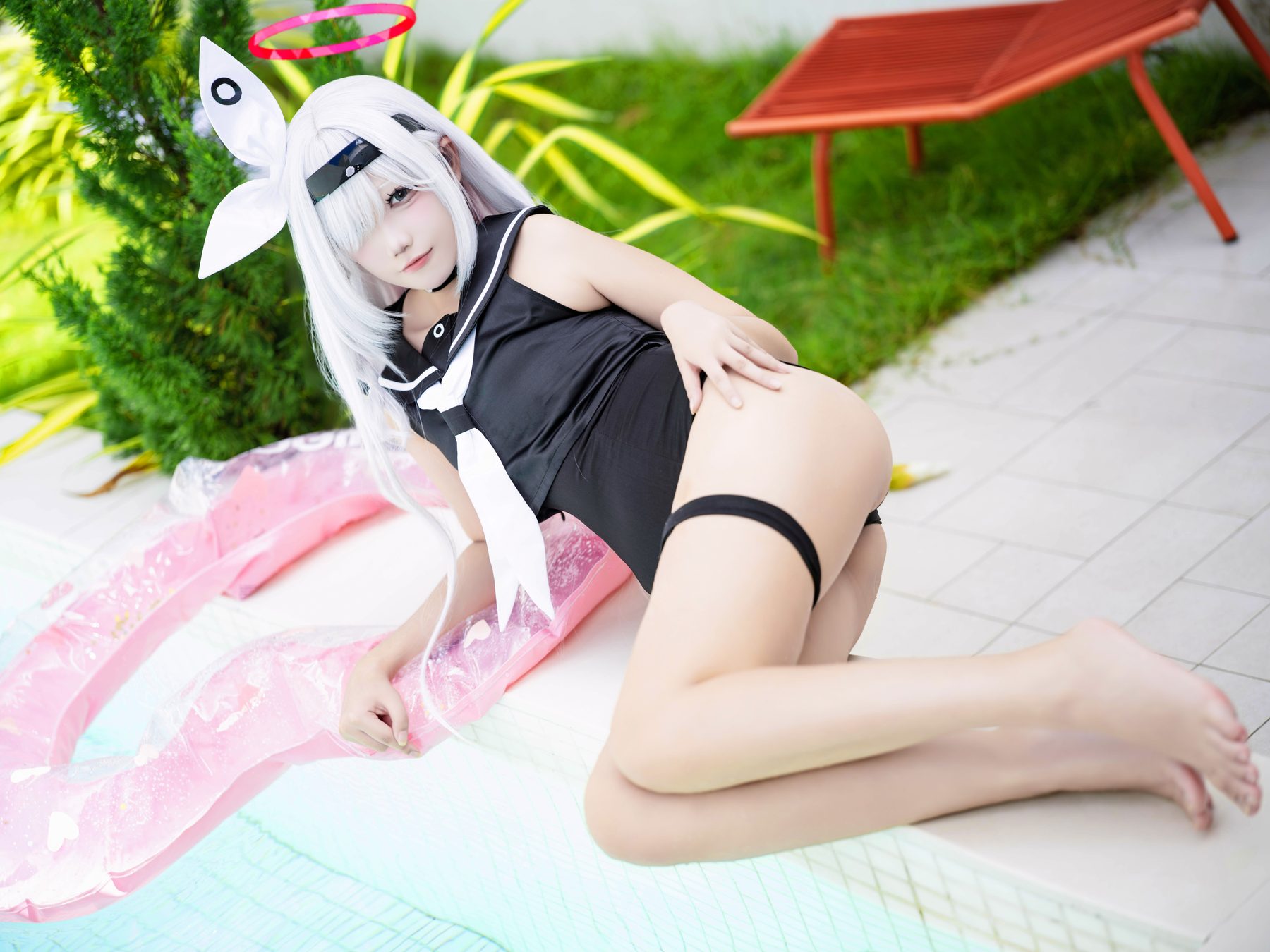 坠星大聪明 普拉娜泳装 Plana Swimsuit 蔚蓝档案 COS写真