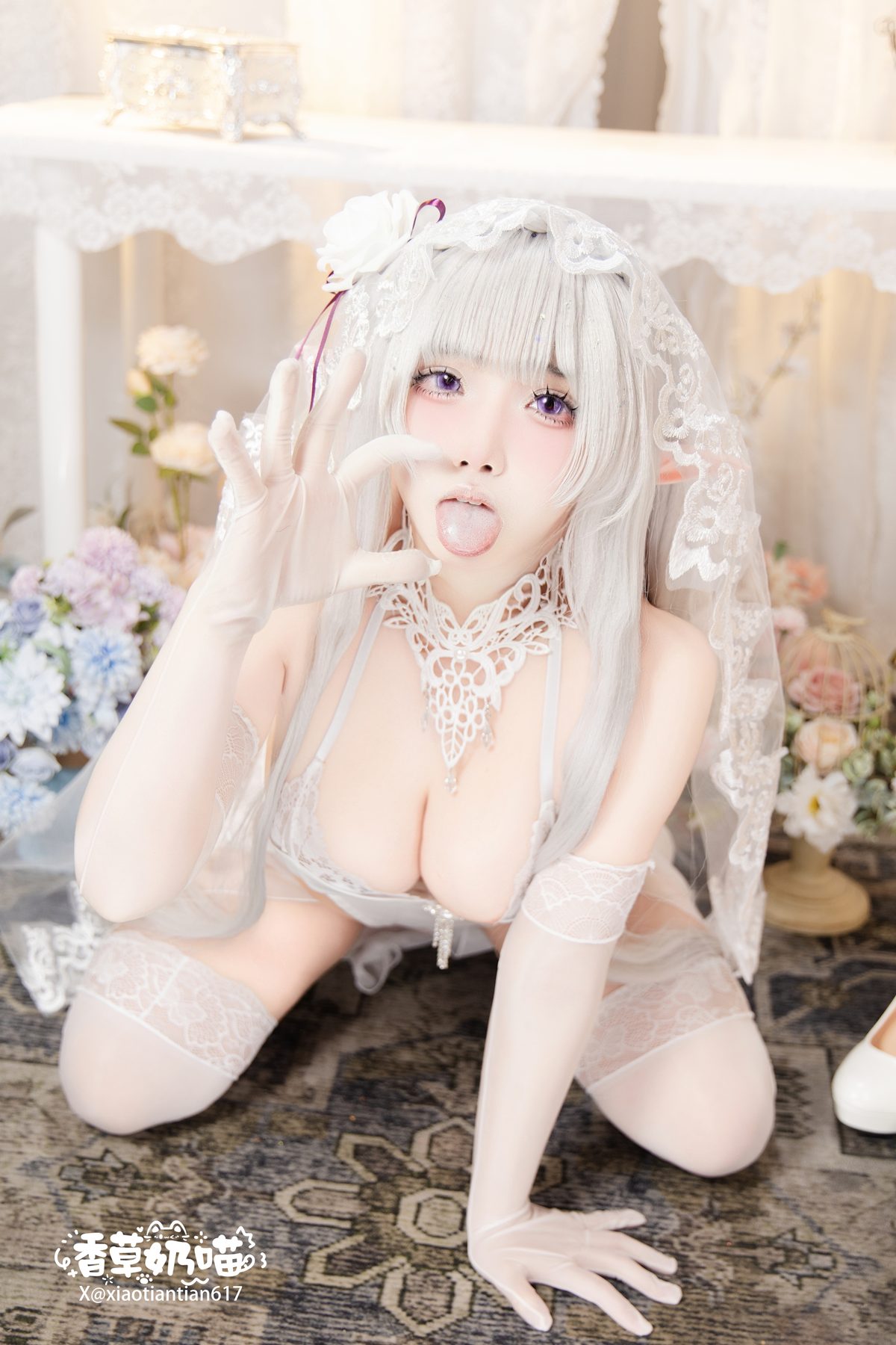 香草奶喵 爱蜜莉雅情人节特别篇 COS写真