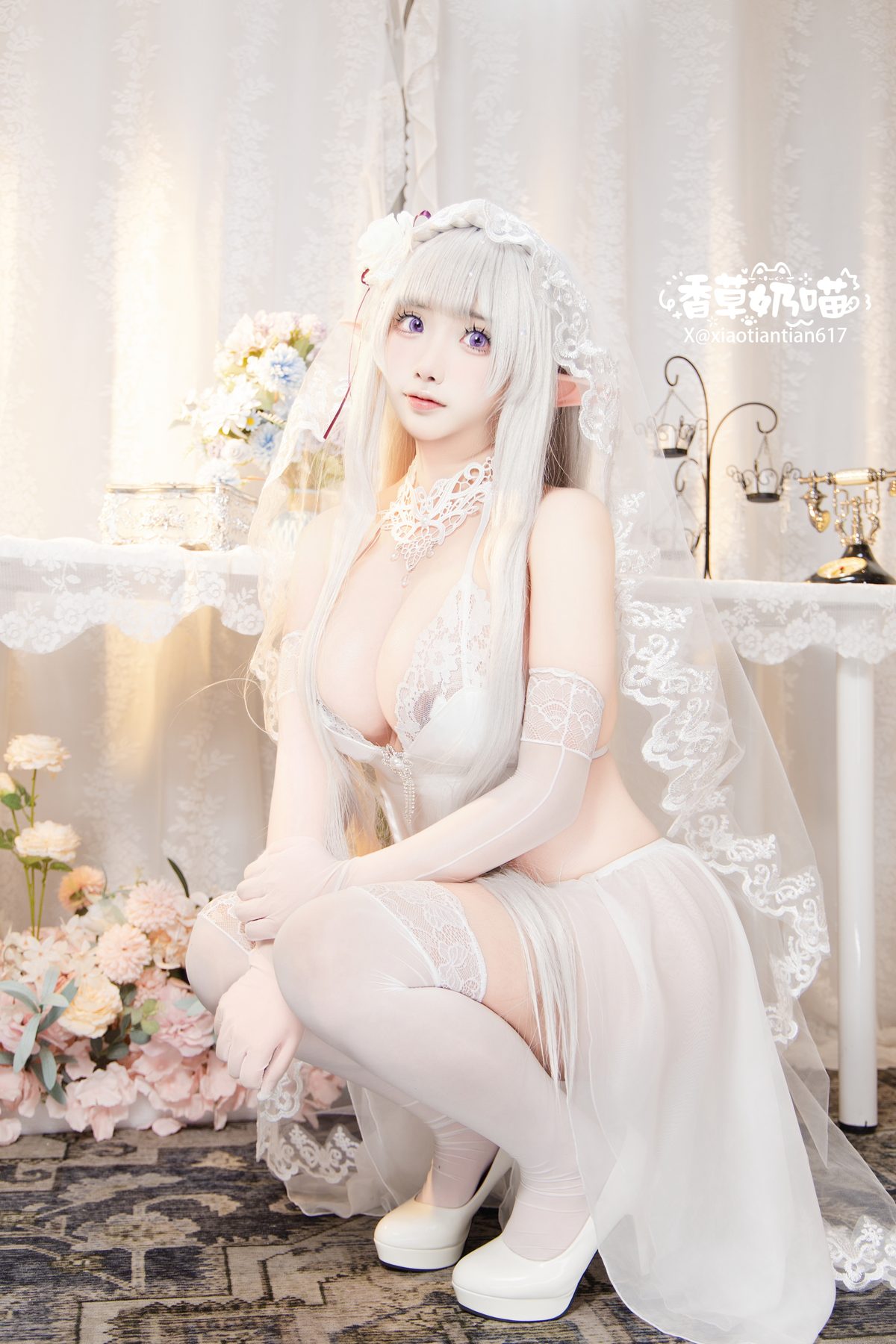 香草奶喵 爱蜜莉雅情人节特别篇 COS写真