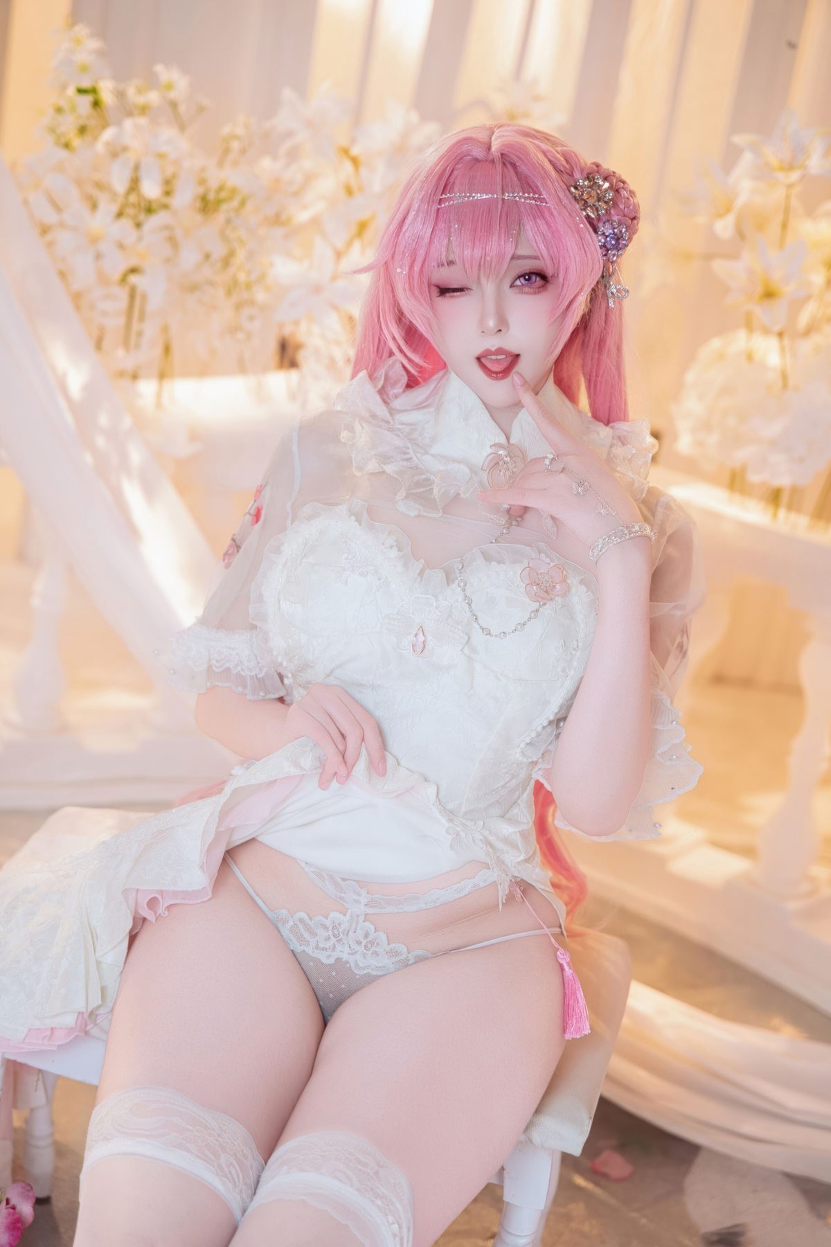 Natsuko夏夏子 桃乐丝旗袍 NIKKE COS写真